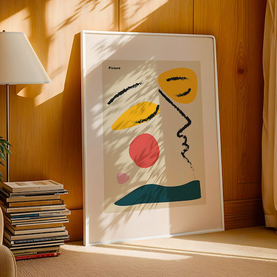 Poster Pablo Picasso Abstract Collage Art236 40cm X 50cm Frame Natural Wooden Beige 63769pd156094f55316