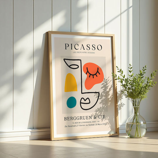 Poster Pablo Picasso Les Dejeurenes Dessins Art243 40cm X 50cm Premium Black Wooden Frame