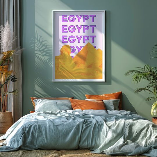 Poster Egypt Pop Art Pst25518 40cm X 50cm Black Wooden Frame
