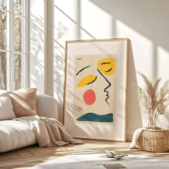 Poster Pablo Picasso Abstract Collage Art236 40cm X 50cm White Wooden Frame