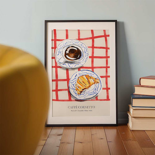 Poster French Breakfast Pst25331 40cm X 50cm Μαύρη Ξύλινη Κορνίζα-62134pd156354f55321