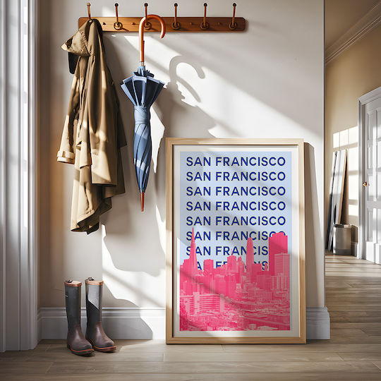 Poster San Francisco Pop Art Pst25516 40cm X 50cm Λευκή Ξύλινη Κορνίζα-63388pd156106f55310