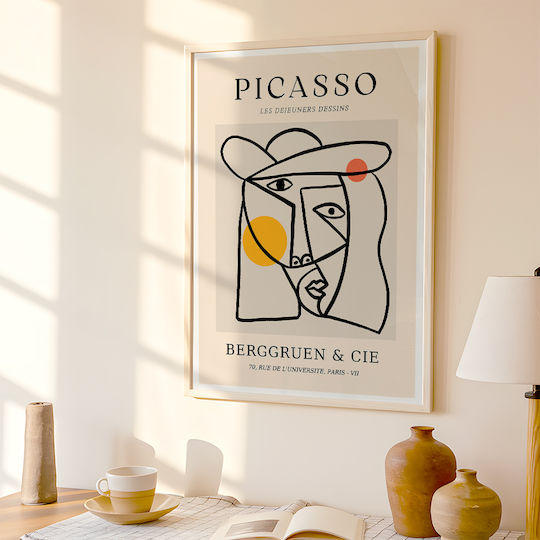 Poster Pablo Picasso Les Dejeurenes Dessins Art238 40cm X 50cm White Wooden Frame