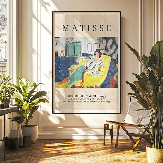 Poster Matisse Woman Seated In An Armchair Art209 40cm X 50cm Λευκή Ξύλινη Κορνίζα-63353pd156142f55310