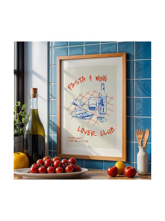 Poster Pasta & Wine Lovers Club Pst25350 40cm X 50cm-62185pd156351
