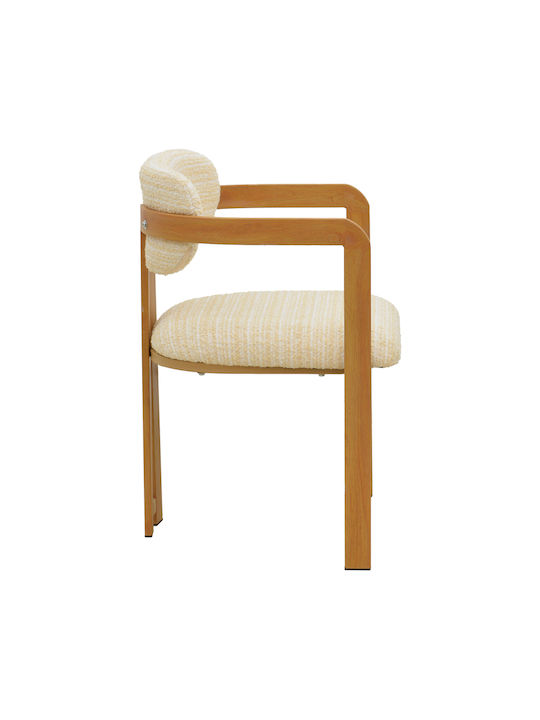 Berdona Ess- und Küchenstühle mit Stoffbezug Beige 57x47x78cm