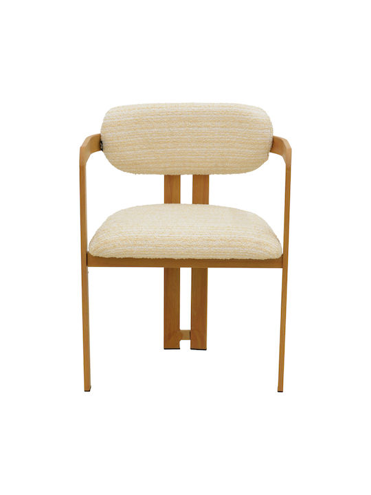 Berdona Ess- und Küchenstühle mit Stoffbezug Beige 57x47x78cm