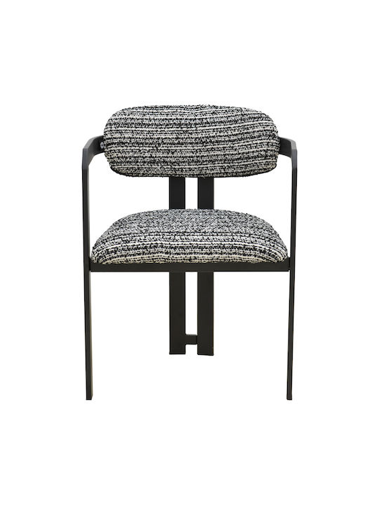 Berdona Ess- und Küchenstühle Metallisch Schwarz Weiß 57x47x78cm