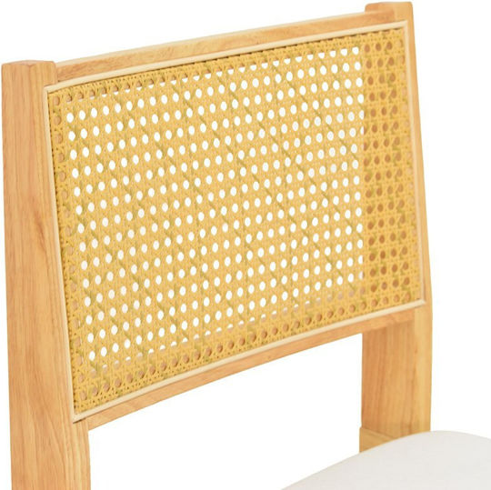 Winslow Dining Chairs Wooden Natural Shade, White 2pcs 46x58x80cm