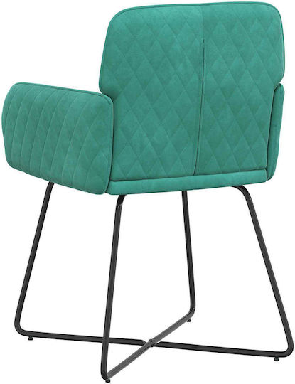Velvet Turquoise Dining Armchairs 4 Pieces 59x56.5x86cm