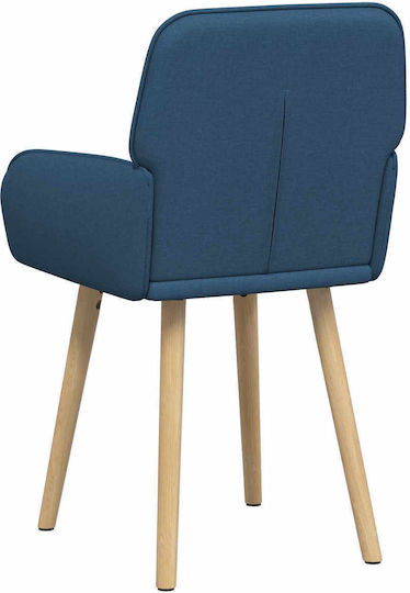 Dining Armchairs With Blue Fabric Upholstery 4 Pieces 56.5x50x87.5cm