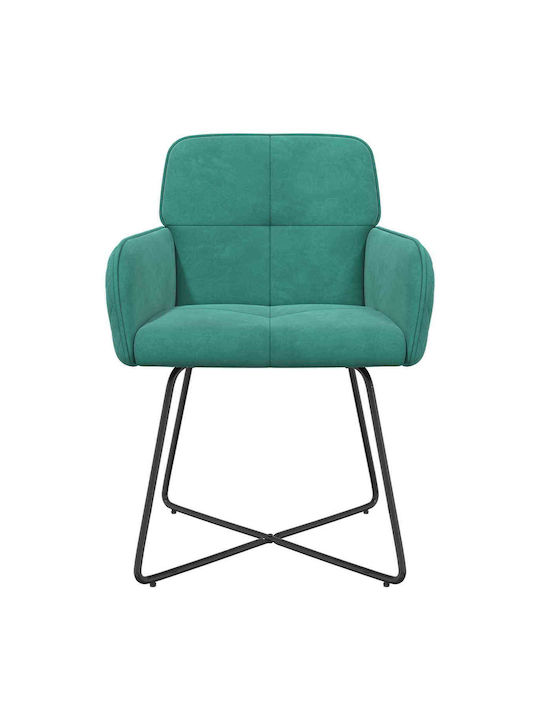 Velvet Turquoise Dining Armchairs 4 Pieces 59x56.5x86cm