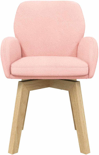 Ess- und Küchenstühle mit Stoffbezug Rosa 6 Stück 54x58x87cm