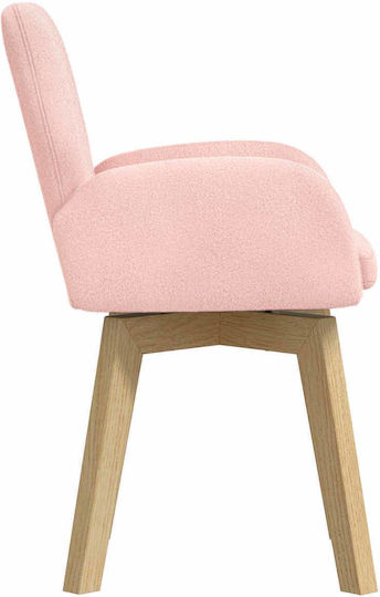 Ess- und Küchenstühle mit Stoffbezug Rosa 6 Stück 54x58x87cm