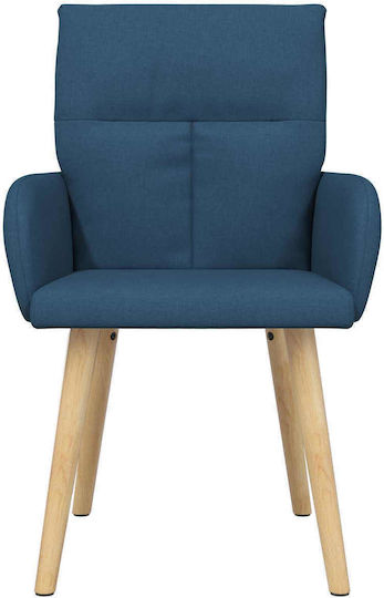 Ess- und Küchenstühle mit Stoffbezug Blau 4 Stück 60x56x96cm