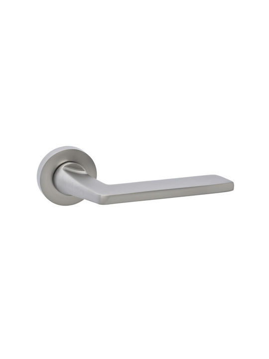 Best Design Front Door Lever with Rosette Left 205 Black