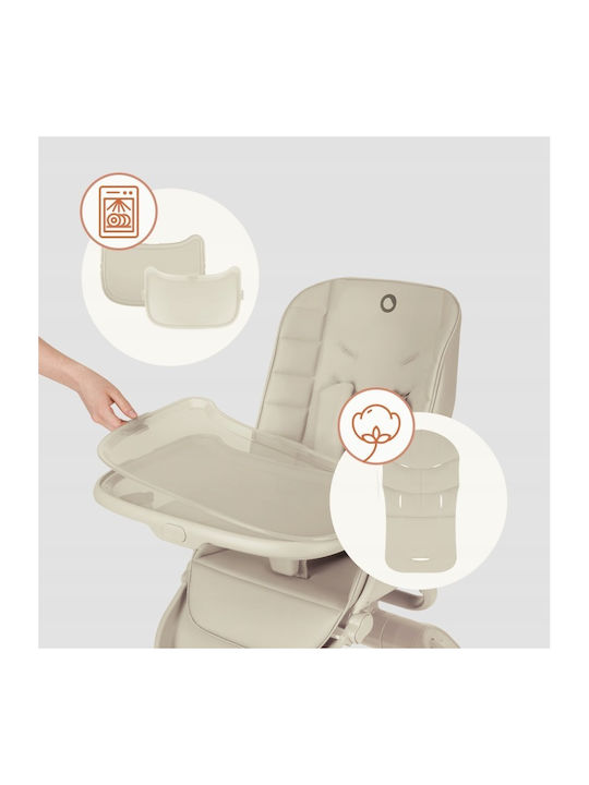 Lionelo Baby Highchair 3 in 1 with Adjustable Height Beige