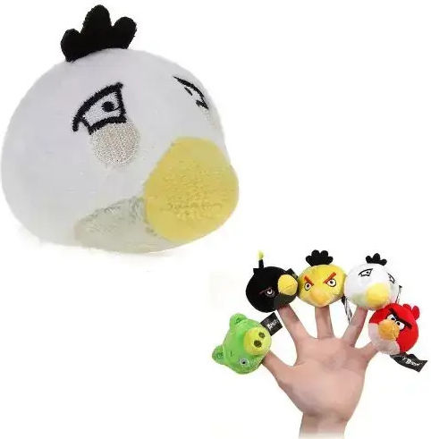 Angry Birds Плюшени кукли за пръсти бели 888015