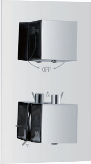 Vinci Built-In Mixer & Shower Head for Shower Silver
