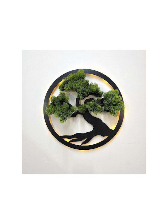 SteweHome Handgefertigtes Grüne Wanddekoration aus Holz 40x40cm