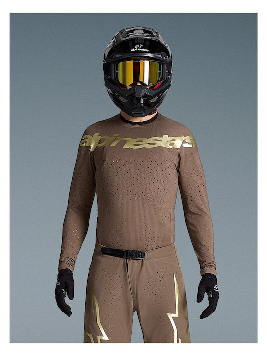 Мотоциклетна Блуза Alpinestars Mx Supertech Air Златиста Лимитирана Серия