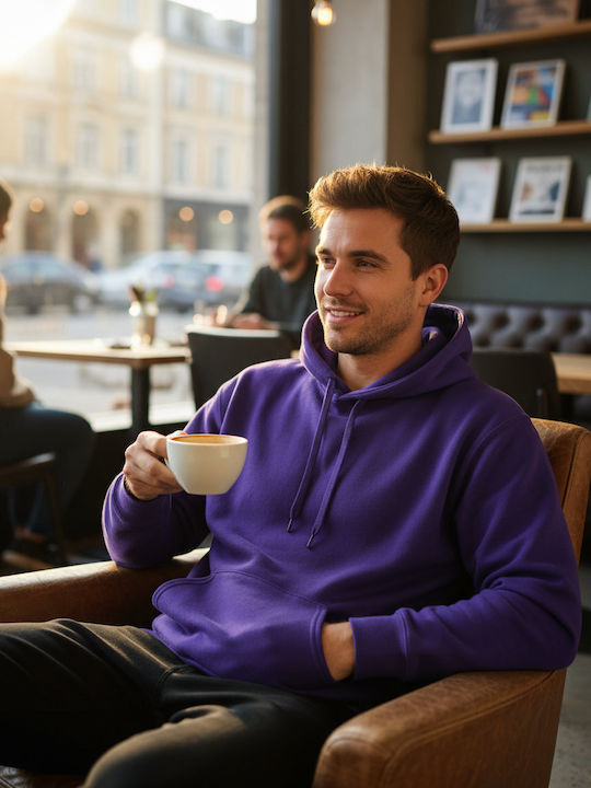 Gildan Softstyle Hanorac Promoțional Pentru Bărbați Mânecă Lungă Violet Gildan Softstyle Hanorac Promoțional Pentru Bărbați Mânecă Lungă Violet