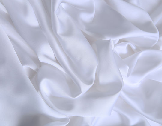 Silk Fashion King Size Bed Sheets Set 270x290cm White 4 Pieces