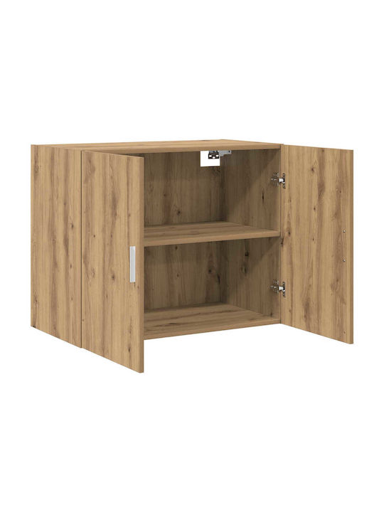 Wall Living Room Cabinet Made of Particle Board in Oak 80x42.5x64cm