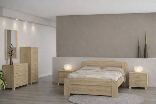 Sarris Schlafzimmermöbel-Set Kýma Eiche 140x200cm 6 Stück