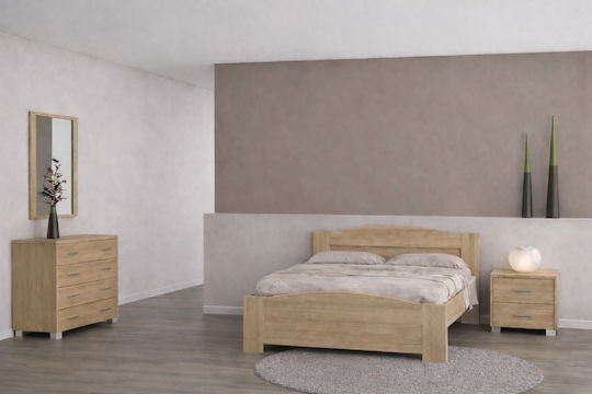 Sarris Schlafzimmermöbel-Set Kýma Eiche 140x200cm 4 Stück