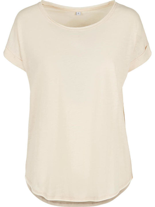 BYB Γυναικείο Διαφημιστικό T-shirt Κοντομάνικο White Sand