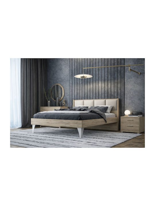 Diva Oak-Beige Bedroom Furniture Set 160x200cm 4 Pieces