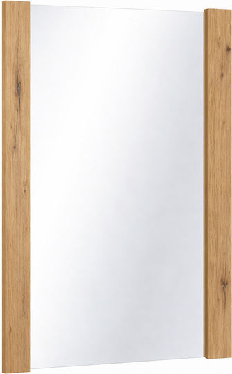 Sarris 42085092 Καθρέπτης Ορθογώνιος Καφέ 75x90cm