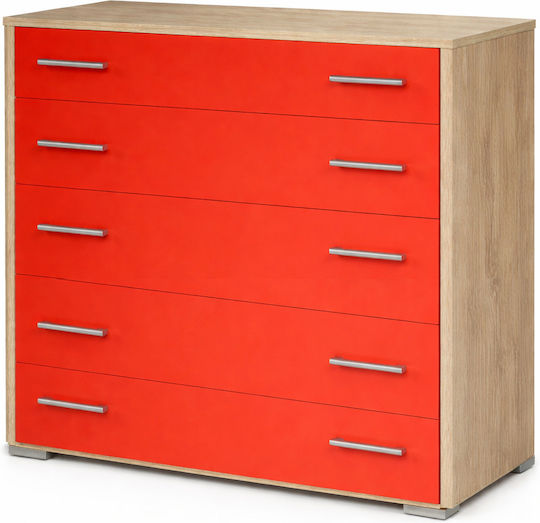Holz Boden Bücherregal Rote 80x45x90cm
