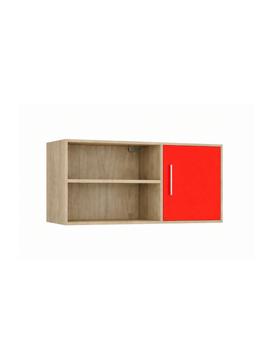 Silky Bibliotecă De Perete Din Lemn Roșie 100x30x43cm