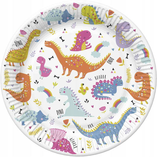 Set Plates Cups Napkins Dinosaur
