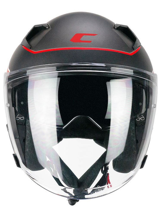 CGM 127G Deep Anthracite / Red Matt Κράνος Μηχανής Jet ECE 22.06 1330gr