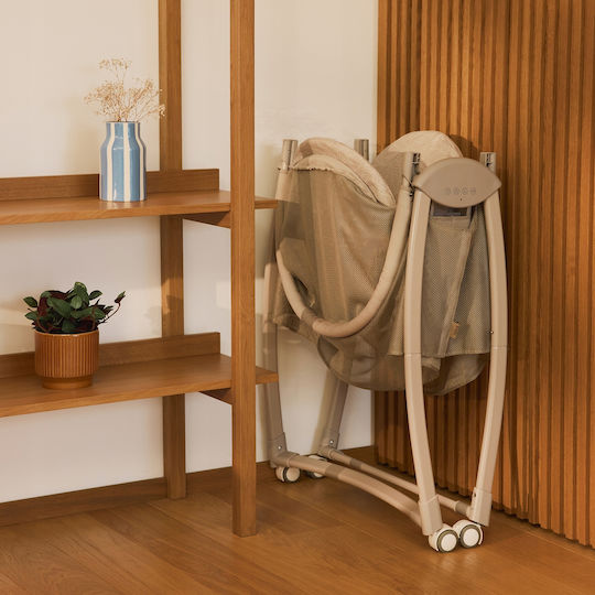 Lionelo Baby Cradle with Mattress and Wheels Beige