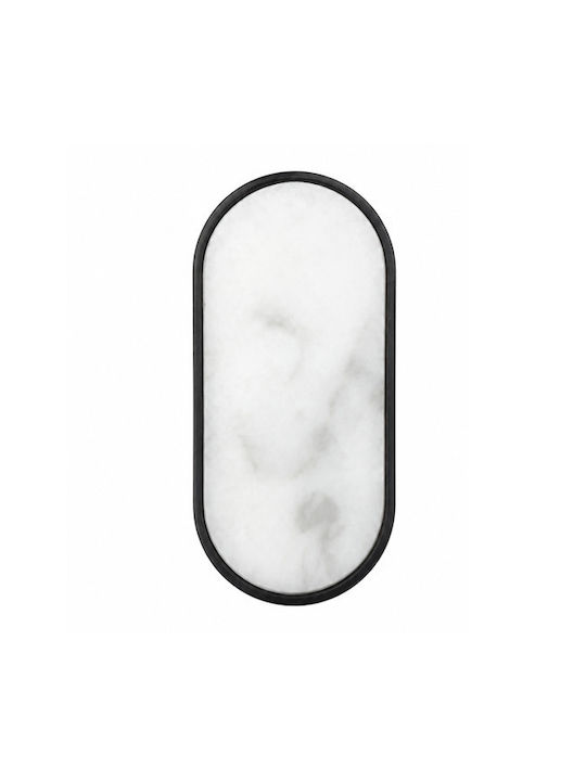 Sc Herrajes 880 Furniture Handle Made of Marble & Metallic Black with Hole Centers 96mm