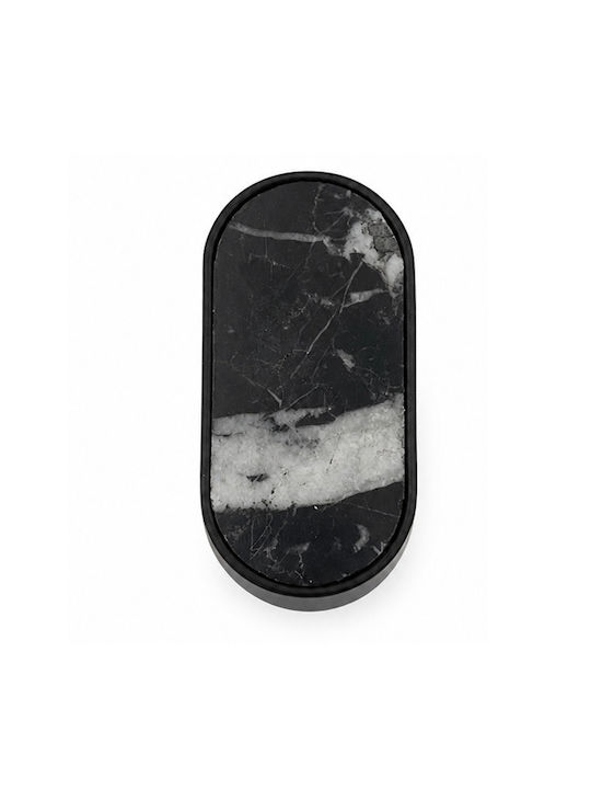 Sc Herrajes 880 Furniture Handle Made of Marble & Metallic Black with Hole Centers 96mm