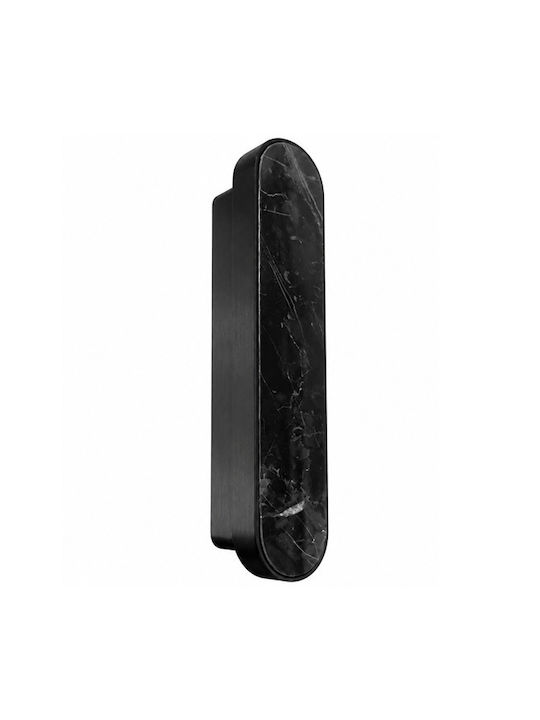 Sc Herrajes 880 Furniture Handle Made of Marble & Metallic Black with Hole Centers 96mm