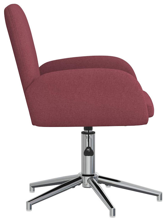 Drehbarer Besucherstuhl mit Armlehnen in Roter Farbe 54x58x90cm 2Stücke