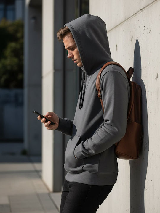 Tee Jays Ανδρικό Διαφημιστικό Φούτερ Μακρυμάνικο Dark Grey