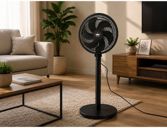 Verk Group 16047V Вентилатор Стоящ 75W Диаметър 34cm Черен