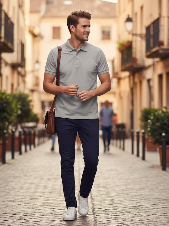 SG Ανδρικό Διαφημιστικό T-shirt Κοντομάνικο Light Oxford
