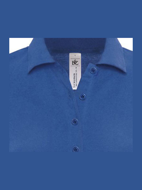 B&C Safran Pure Lsl Damen Werbebekleidung Langärmeliges Bluse Royal