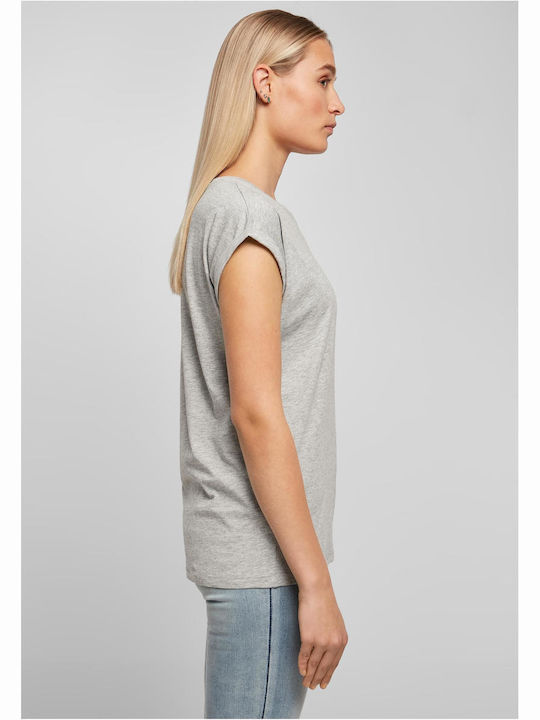 BYB Γυναικείο Διαφημιστικό T-shirt Κοντομάνικο Λευκό Heather Grey