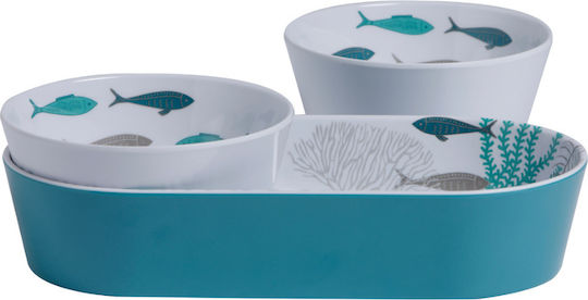 Marine Business Coastal Serving Bowl Round Made of Melamine Set of 3