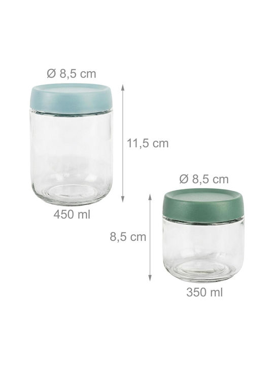 Relaxdays Glas-Mittagsbox Transparent 350ml