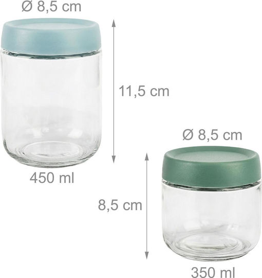 Relaxdays Glass Transparent Lunch Box 350ml